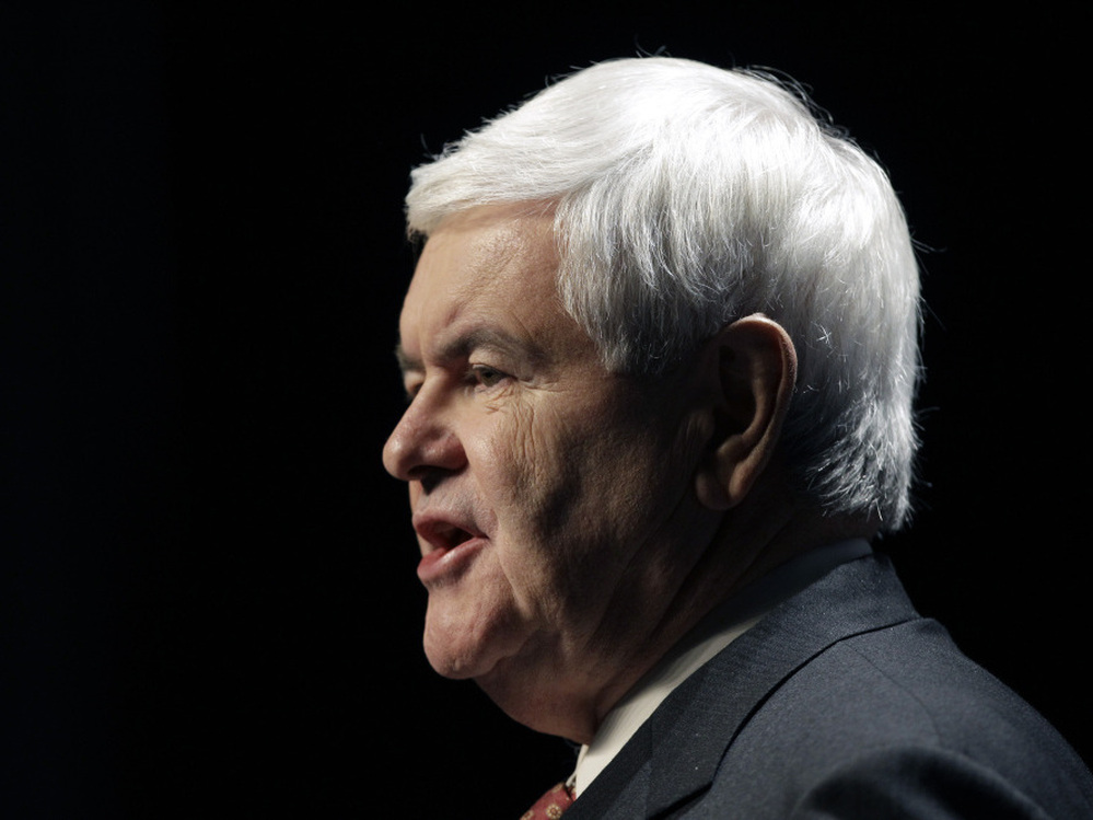 Newt Gingrich at the Iowa Republican Party's Ronald Reagan Dinner in Des Moines, Nov. 4, 2011.