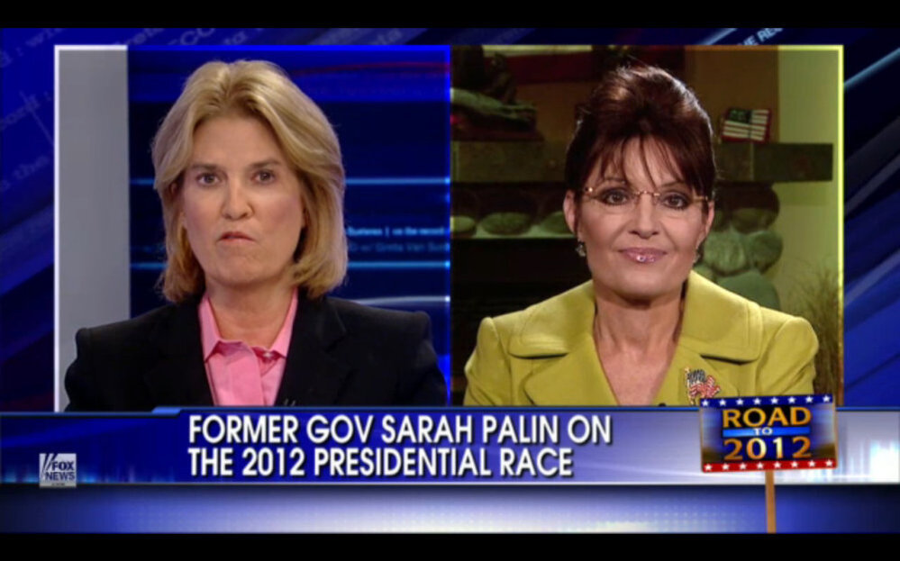 Sarah Palin on Fox News with Greta Van Susteren.