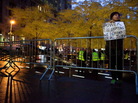 A solitary Occupy Wall Street protester held a sign outside a nearly empty Zuccotti Park in Manhattan earlier today (Nov. 16, 2011). A solitary Occupy Wall Street protester held a sign outside a nearly empty Zuccotti Park in Manhattan earlier today (Nov. 16, 2011).