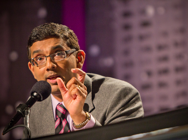Dinesh D'Souza, author of What's So Great About Christianity, argues against the motion "The World Would Be Better Off Without Religion" in a debate Nov. 15.
