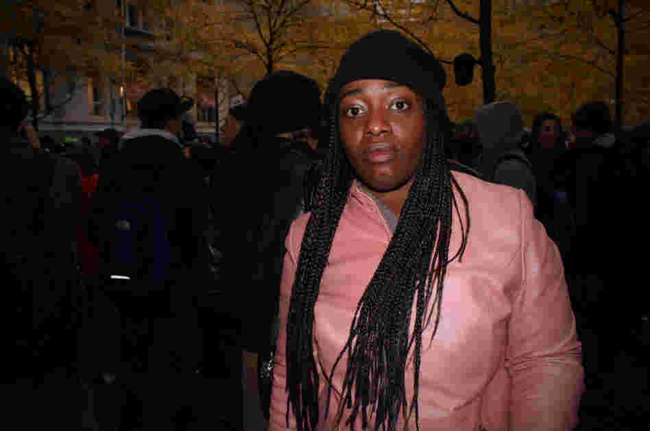 Lady Millard at Zuccotti Park in Manhattan. 