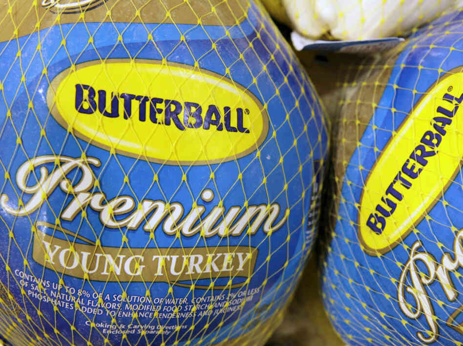 Butterball frozen turkeys on display in a supermarket in Ohio. 