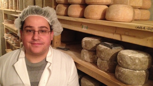 Aaron Foster, with cheese. (NPR)
