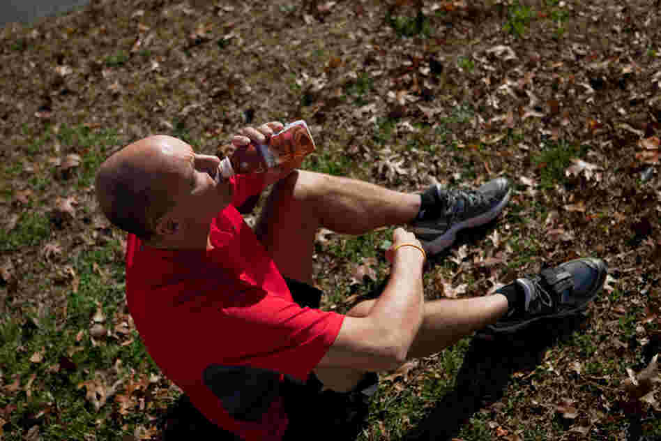 Dan DiFonzo uses chocolate milk to refuel after running. Dan DiFonzo uses chocolate milk to refuel after running.
