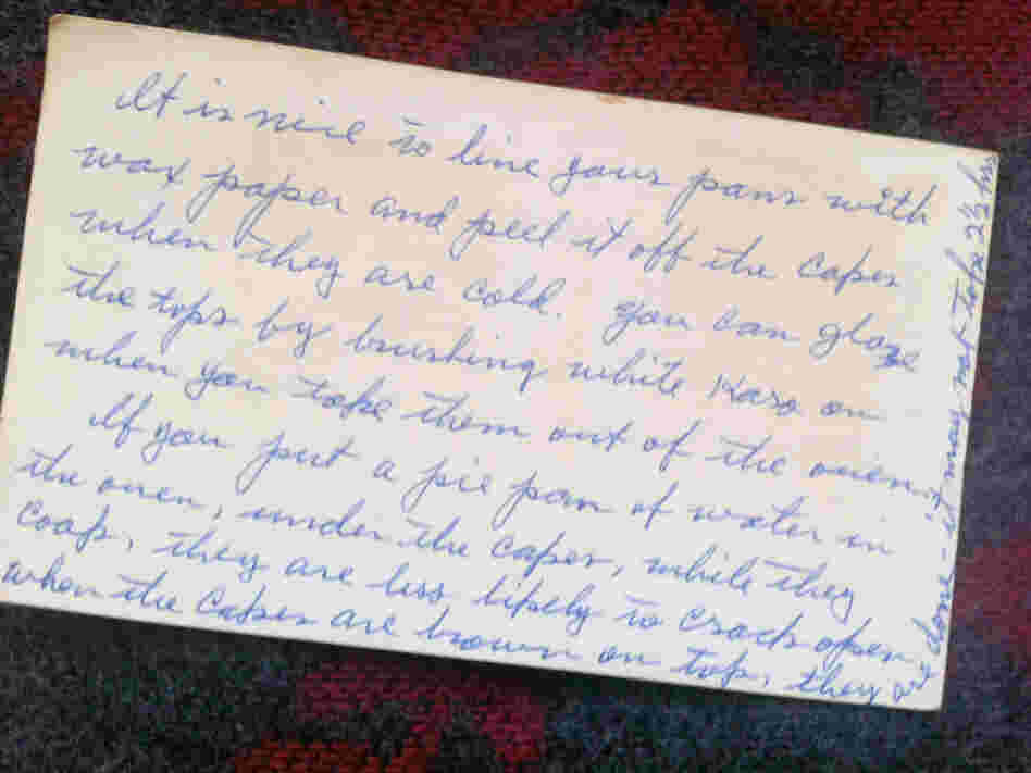 And Linda's mother wrote the rest of the recipe on the back.