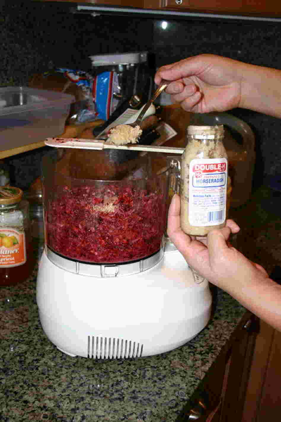 Add horseradish...