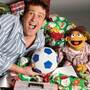Jason Segel (left) and Walter (voiced by Peter Linz) try to reunite the original Muppets in the new family comedy The Muppets. Jason Segel (left) and Walter (voiced by Peter Linz) try to reunite the original Muppets in the new family comedy The Muppets.
