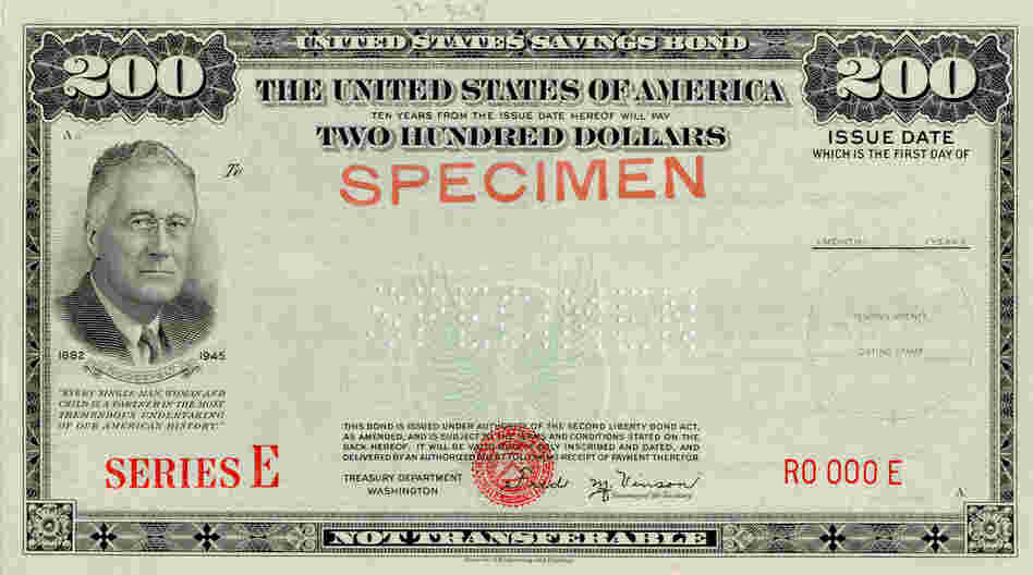 The government sold more than $54 billion of war bonds between 1941 and 1945.