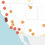 Map of hybrid and electric sales by market. 
