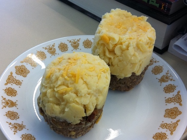 Meat cupcakes. 