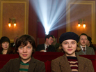 Orphan Hugo Cabret (Asa Butterfield and his vivacious new friend Isabelle (Chloe Grace Moretz) marvel at the magic of the motion picture in Hugo. Orphan Hugo Cabret (Asa Butterfield and his vivacious new friend Isabelle (Chloe Grace Moretz) marvel at the magic of the motion picture in Hugo.