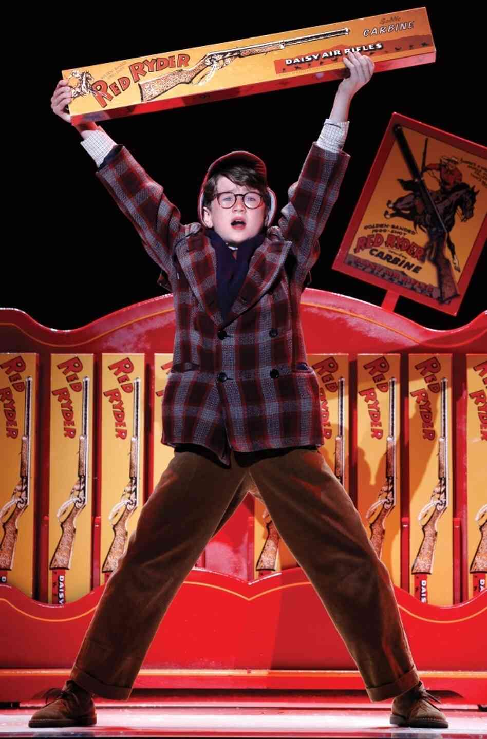 Can I get a gun, man? Ralphie (Clarke Hallum) yearns for a particular Christmas present in the song "Red Ryder Carbine Action BB Gun." Can I get a gun, man? Ralphie (Clarke Hallum) yearns for a particular Christmas present in the song "Red Ryder Carbine Action BB Gun."