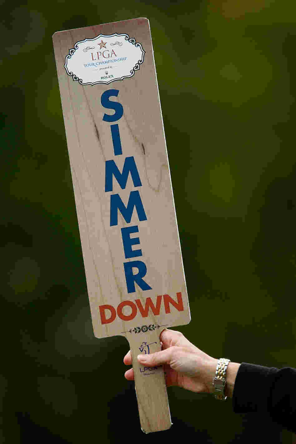 Rep. Shelley Moore Capito says that her father once resorted to using a "quiet" paddle, like this one seen at a Texas golf tournament, to calm things down during her family's Thanksgiving dinner. Rep. Shelley Moore Capito says that her father once resorted to using a "quiet" paddle, like this one seen at a Texas golf tournament, to calm things down during her family's Thanksgiving dinner.