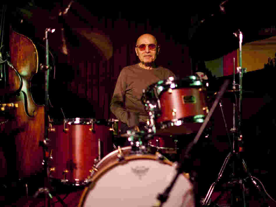 Paul Motian at the Village Vanguard in May 2011, on a night he performed with saxophonist Mark Turner.