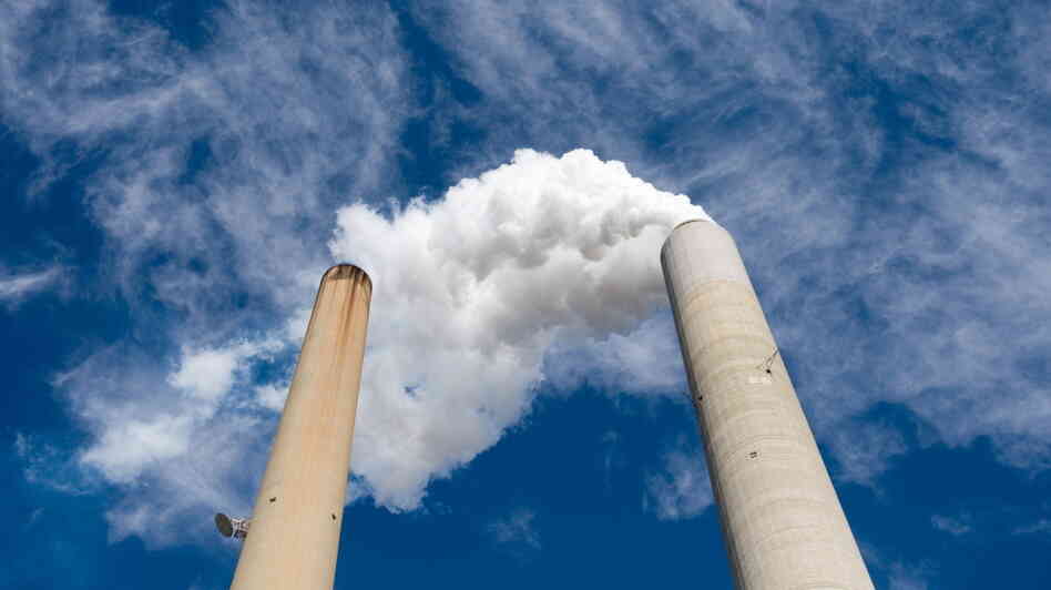The U.S. is second only to China in emitting gases that cause global warming. Above, the smoke stacks at American Electric Power's Mountaineer power plant in West Virginia. The U.S. is second only to China in emitting gases that cause global warming. Above, the smoke stacks at American Electric Power's Mountaineer power plant in West Virginia.