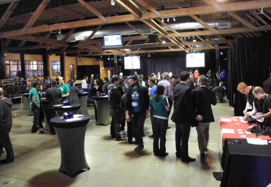 A crowd mills at Demo Day for the technology incubator TechStars in Seattle, where a group of startups presented their pitches to investors. Marketing firm Bluebox Now pitched their product at Demo Day, but faces tough decisions about their future. A crowd mills at Demo Day for the technology incubator TechStars in Seattle, where a group of startups presented their pitches to investors. Marketing firm Bluebox Now pitched their product at Demo Day, but faces tough decisions about their future.