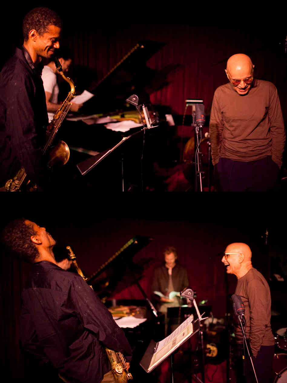 The Mark Turner quartet at the Village Vanguard, May 2011. L-R: Turner, David Virelles, Ben Street, Paul Motian. The Mark Turner quartet at the Village Vanguard, May 2011. L-R: Turner, David Virelles, Ben Street, Paul Motian.