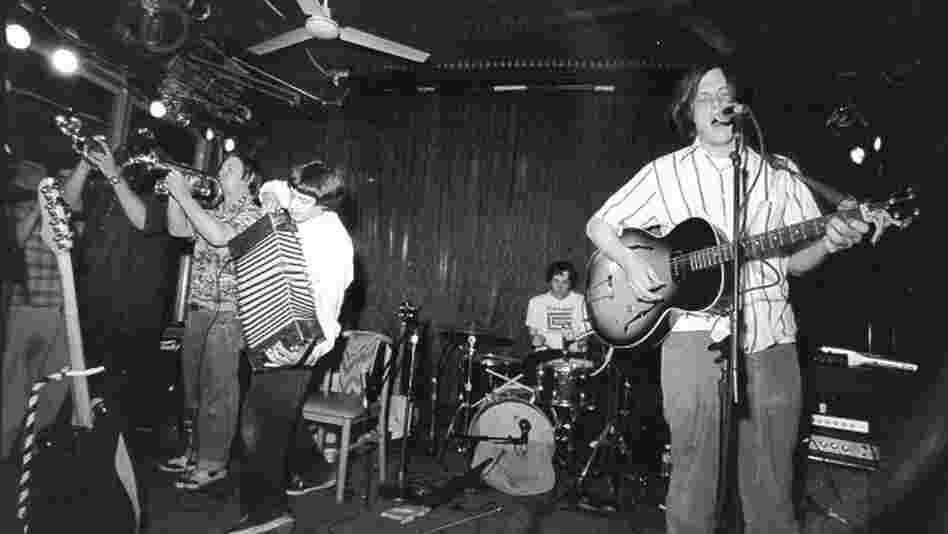 Neutral Milk Hotel performs at Spaceland in Los Angeles in 1998.