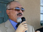 Yemeni President Ali Abdullah Saleh in a photo provided his office earlier this month. He wears gloves to protect his hands, which were injured during an assassination attempt earlier this year. Yemeni President Ali Abdullah Saleh in a photo provided his office earlier this month. He wears gloves to protect his hands, which were injured during an assassination attempt earlier this year.