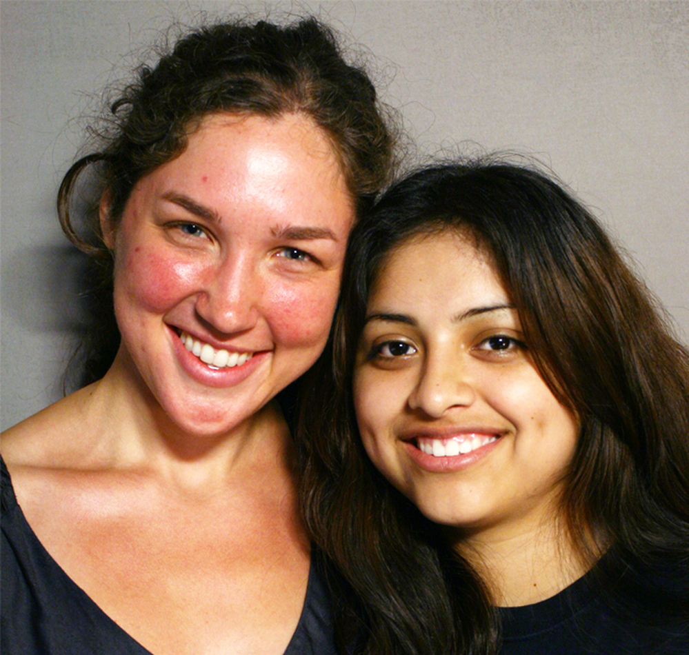 Meliza Arellano (right) is now an 11th grader at Democracy Prep in New York City. Her seventh-grade teacher, Sarah Benko, inspired her to want to become a teacher. 