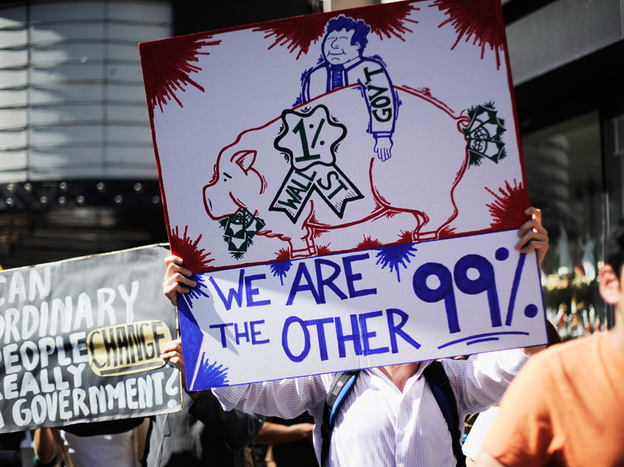 Protestors at 'Occupy Los Angeles.'