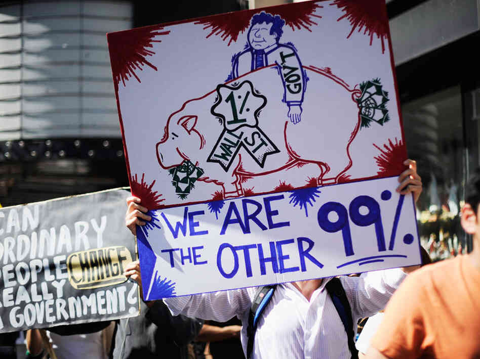 Protestors at 'Occupy Los Angeles.'