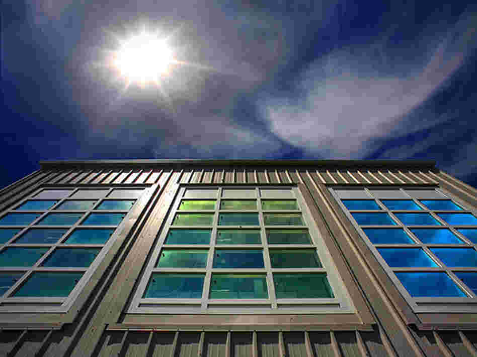 Researchers at the window testing facility at Lawrence Berkeley National Laboratory are developing dynamic windows treated with nanocrystals that block heat from the sun when a small electrical current is applied — useful for hot summer days. Researchers at the window testing facility at Lawrence Berkeley National Laboratory are developing dynamic windows treated with nanocrystals that block heat from the sun when a small electrical current is applied — useful for hot summer days.