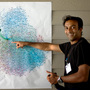 DJ Patil explains a visualization of a person's LinkedIn network, where different groups of contacts are illustrated by different colors. Patil developed big data projects for LinkedIn — like algorithms to determine whom you might know. He now recruits mathematicians for a venture capital firm. DJ Patil explains a visualization of a person's LinkedIn network, where different groups of contacts are illustrated by different colors. Patil developed big data projects for LinkedIn — like algorithms to determine whom you might know. He now recruits mathematicians for a venture capital firm.