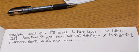 The mysterious sculptor wrote a farewell note The mysterious sculptor wrote a farewell note