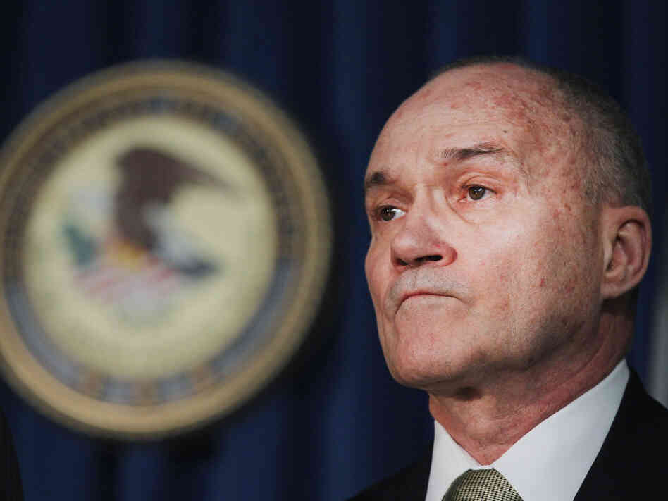 New York Police Department Commissioner Raymond Kelly speaks at a news conference announcing the arrest of five police officers in October. 