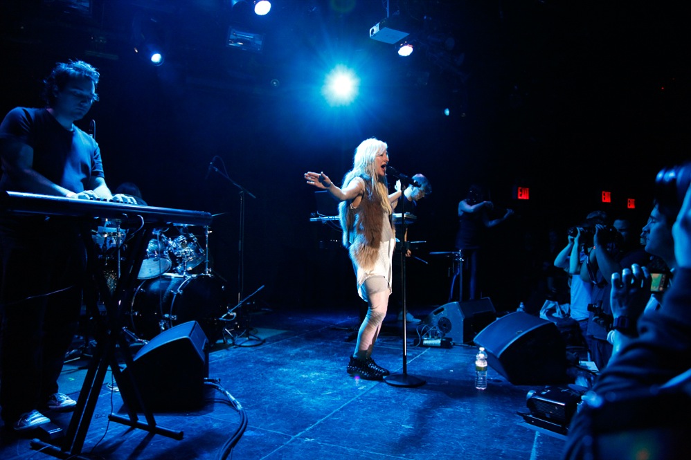 Zola Jesus, performing live at (Le) Poisson Rouge in New York City Oct. 19, 2011.