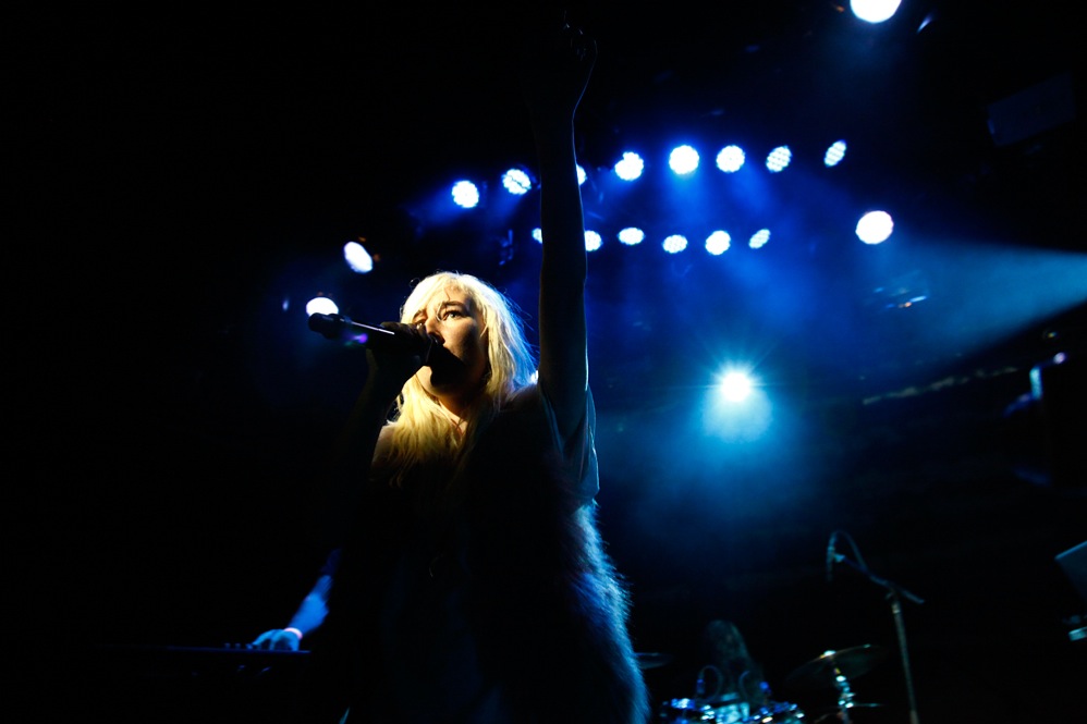 Zola Jesus, performing live at (Le) Poisson Rouge in New York City Oct. 19, 2011.