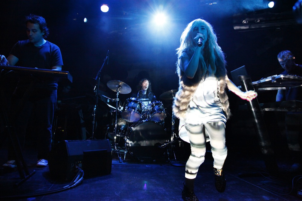 Zola Jesus, performing live at (Le) Poisson Rouge in New York City Oct. 19, 2011.