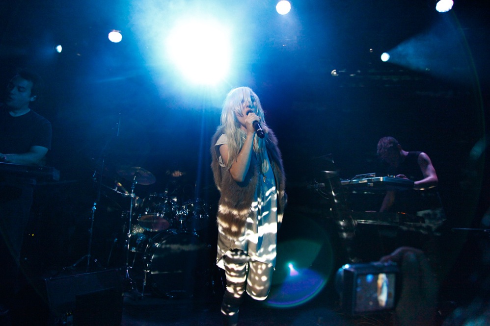 Zola Jesus, performing live at (Le) Poisson Rouge in New York City Oct. 19, 2011.