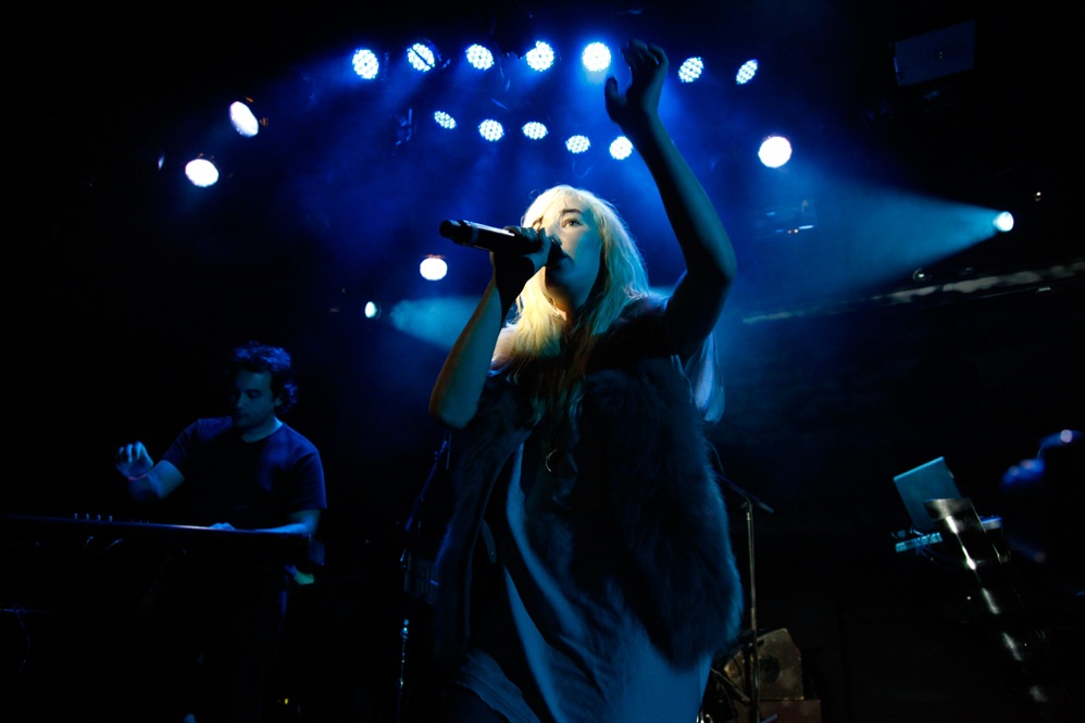 Zola Jesus, performing live at (Le) Poisson Rouge in New York City Oct. 19, 2011.