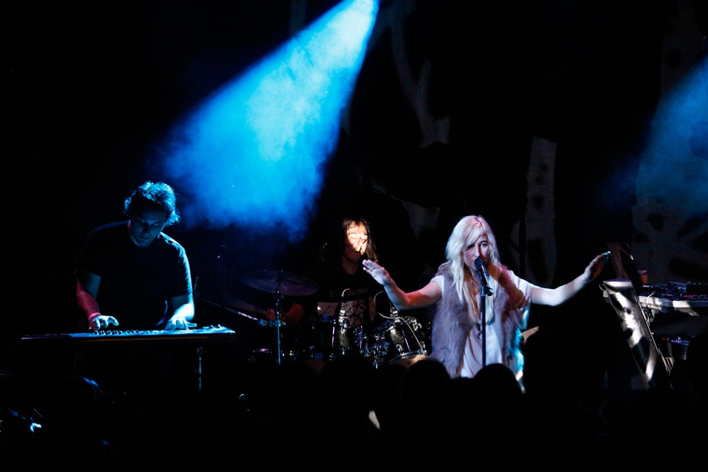 Zola Jesus, performing live at (Le) Poisson Rouge in New York City Oct. 19, 2011.