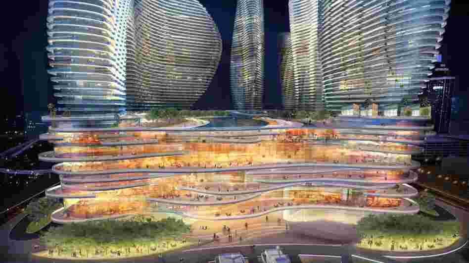 An design rendering shows the Genting Group's proposed casino and resort complex on Miami's Biscayne Bay. The Malaysian developer's plans are meeting resistance in Florida, where casinos are tightly controlled.
