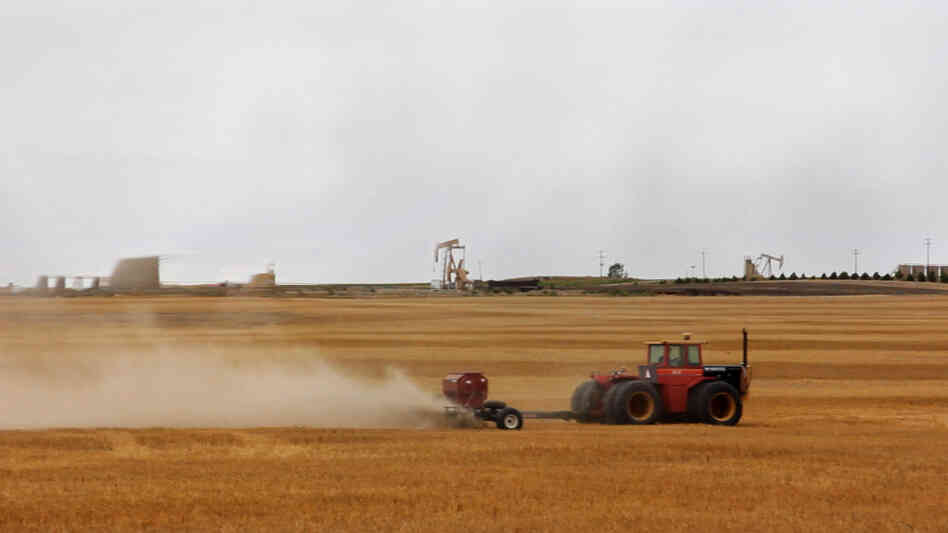 On the road from Williston to New Town, N.D., gleaming new pumps pull oil from freshly fracked wells. Some residents think it's possible for farming culture to co-exist with an oil boom, but they say the state needs to get a grip on the accompanying chaos. On the road from Williston to New Town, N.D., gleaming new pumps pull oil from freshly fracked wells. Some residents think it's possible for farming culture to co-exist with an oil boom, but they say the state needs to get a grip on the accompanying chaos.