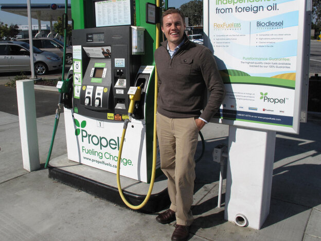Matt Horton is CEO of Propel Fuels, a company that installs equipment and pumps to handle biofuels. Horton says California is a great market because consumers are interested in renewable fuels. 