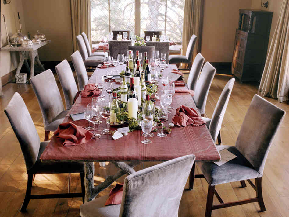 The aftermath of Stewart's burgundy dinner is documented in Martha's Entertaining. Click here to see a Q&A about entertaining on The Martha Stewart Show.