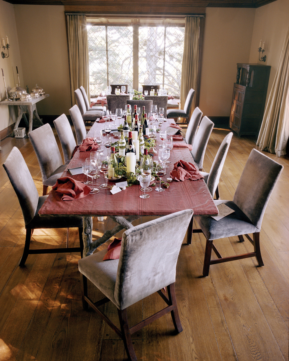 The aftermath of Stewart's burgundy dinner is documented in Martha's Entertaining. Click here to see a Q&A about entertaining on The Martha Stewart Show.