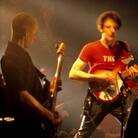 Fugazi on stage in 2000. Fugazi on stage in 2000.