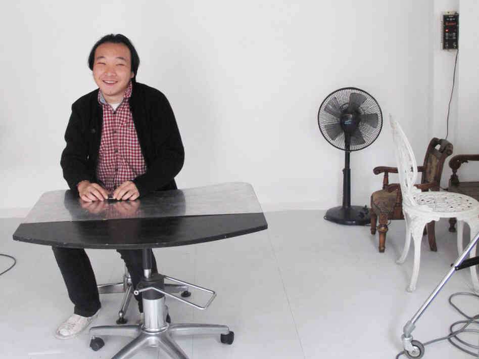 Park, a photographer, is shown in his studio, which was the subject of a 10-hour search on suspicion of violating the National Security Law.  