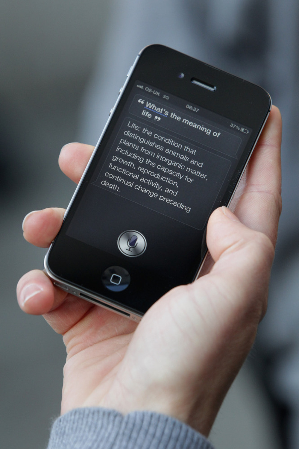 Apple's new iPhone 4S includes a personal assistant, Siri, that responds to user queries.
