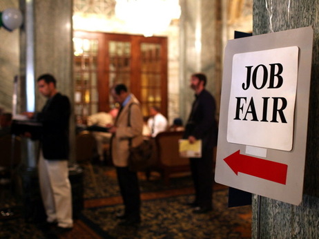 A job fair in San Francisco last month. A job fair in San Francisco last month.