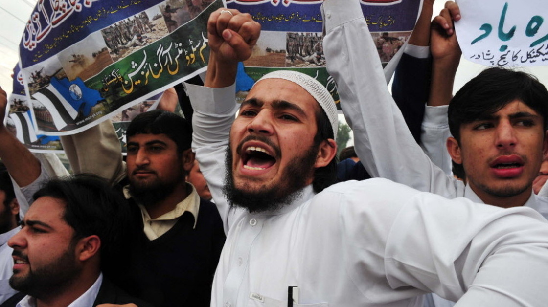 The airstrikes that killed 24 Pakistani soldiers have sparked protests. In Peshawar, Pakistan, on Thursday students shouted anti-U.S. slogans.