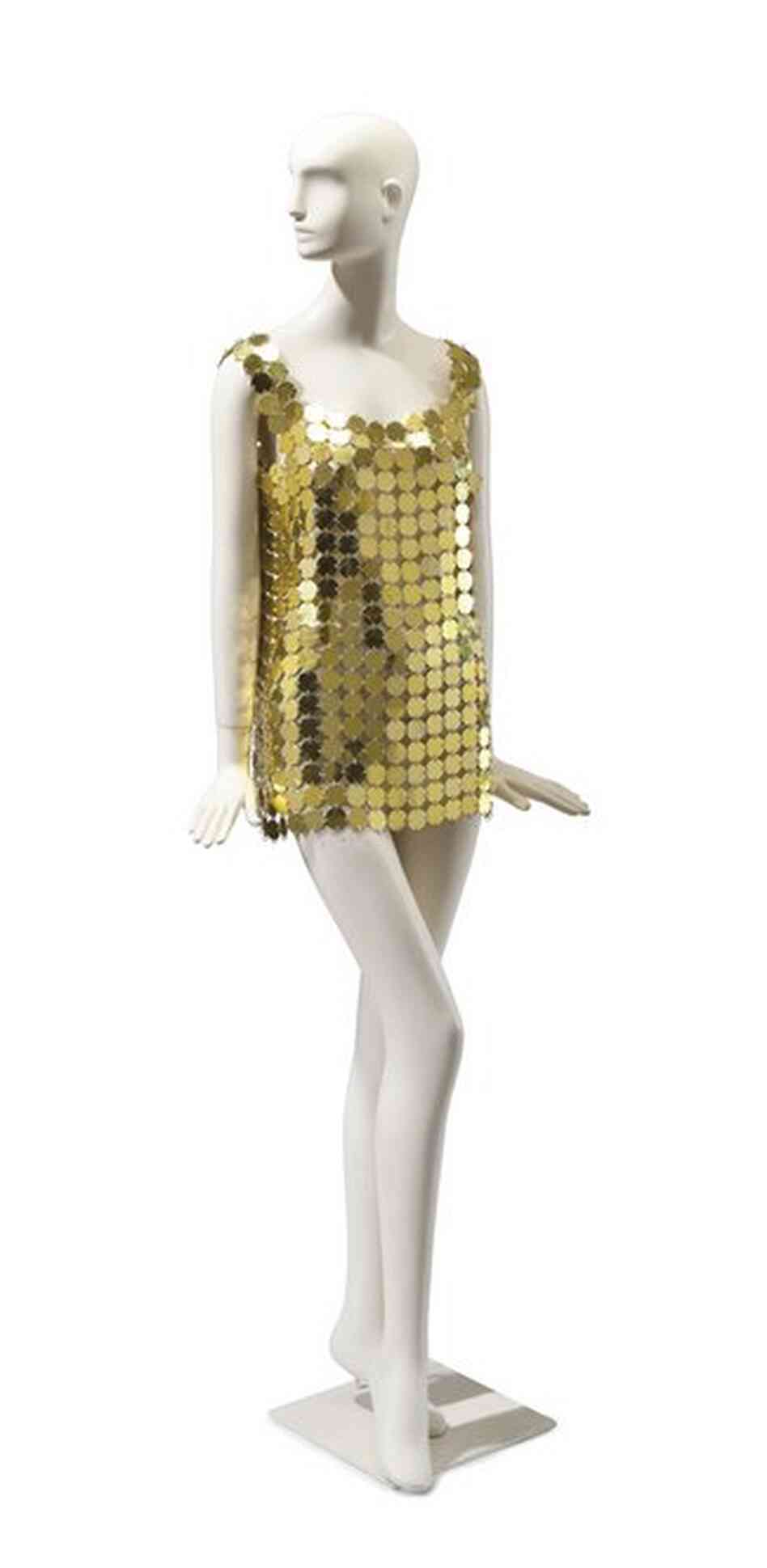 This tunic from the late 1970s is made out of linked metal disks and worth about $1,000.