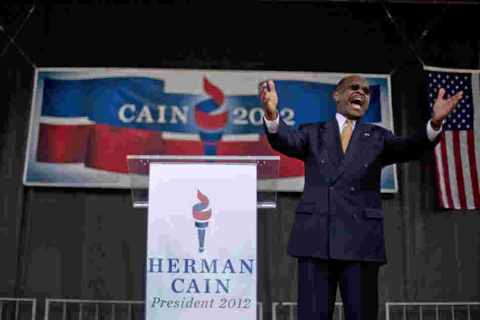 Cain announces he is running to be the Republican candidate for president at a rally May 21 in Atlanta. 