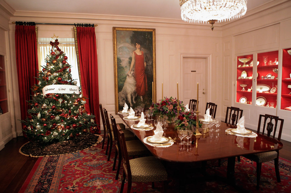 More than 100 holiday volunteers assisted with the decorations, and officials say they're expecting about 85,000 visitors to tour the White House this holiday season. 