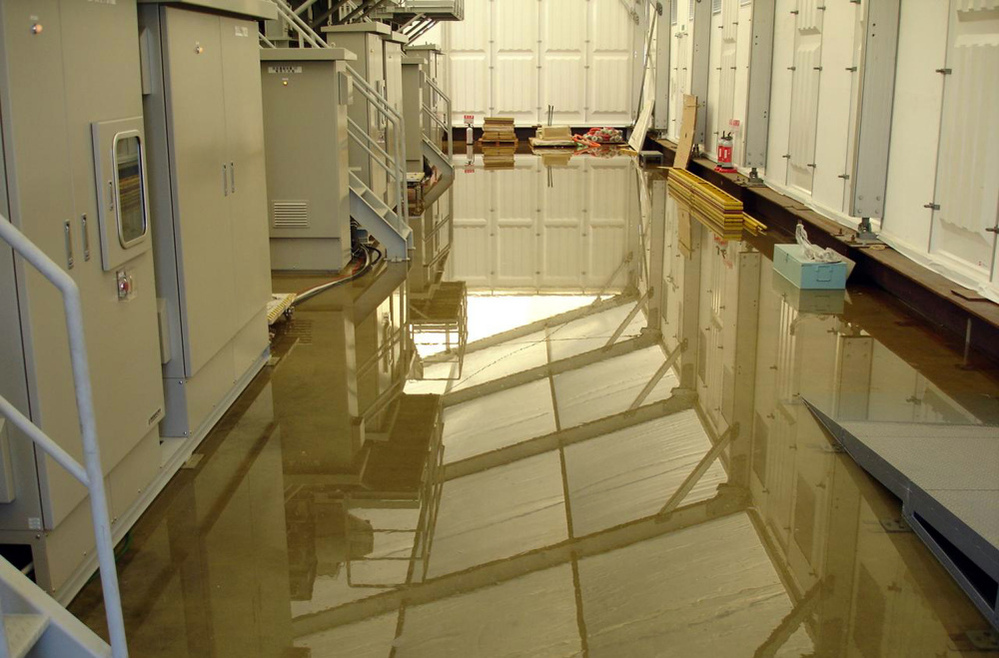 This handout picture, taken by Tokyo Electric Power Co (TEPCO) shows radioactive water on the floor inside the building of a water treatment facility at TEPCO's Fukushima Daiichi nuclear plant.